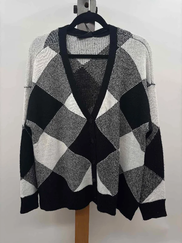 Lane Bryant Women's Size 14 Black Checkered Cardigan