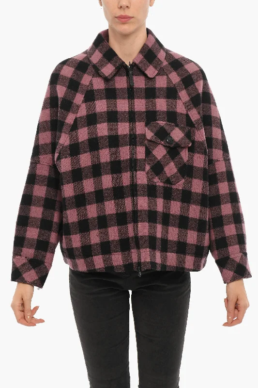 Woolrich Two-Tone Buffalo Checked Jacket with Zip Closure and Breast