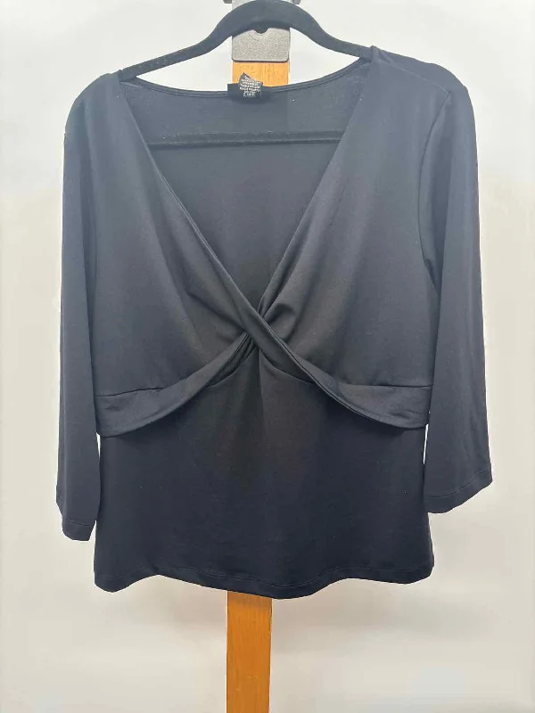 Lane Bryant Women's Size 14 Black Solid Long Sleeve Shirt