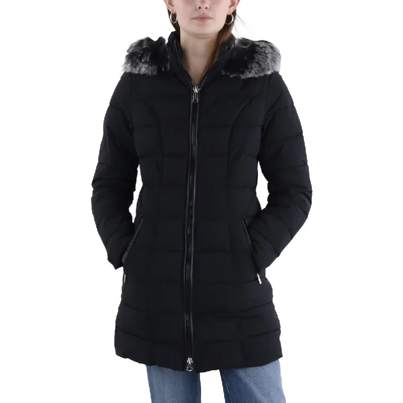 Womens Quilted Hooded Puffer Jacket