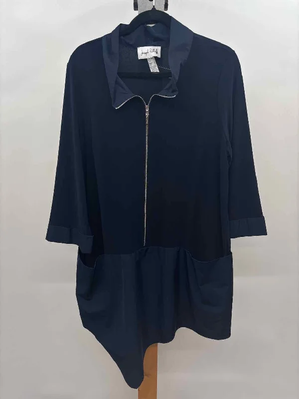 Joseph Ribikoff Women's Size 12 Navy Solid Tunic