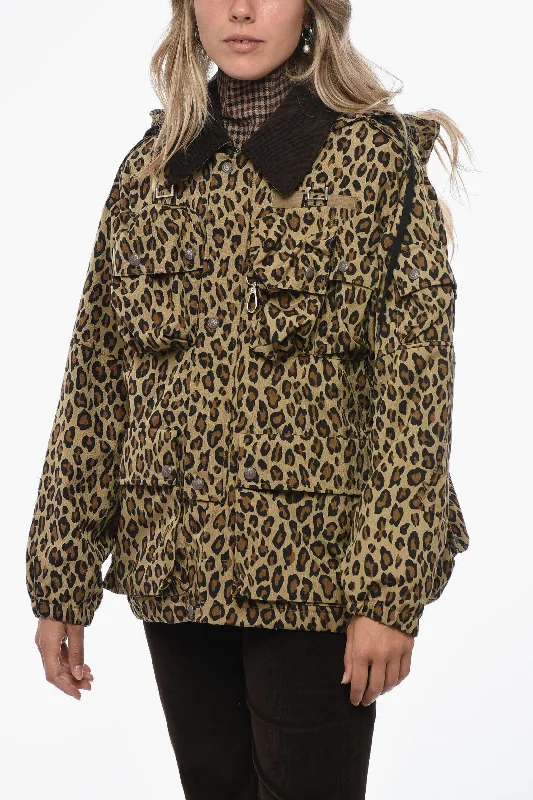 R13 Utility Jacket with Animalier Pattern