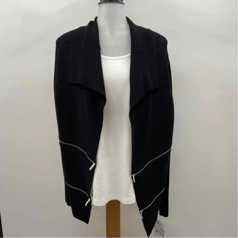 Etcetera Women's Size L Black Solid Cardigan