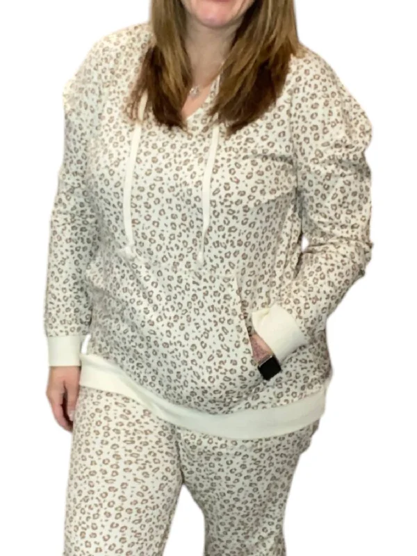 Cheetah Hoodie In White