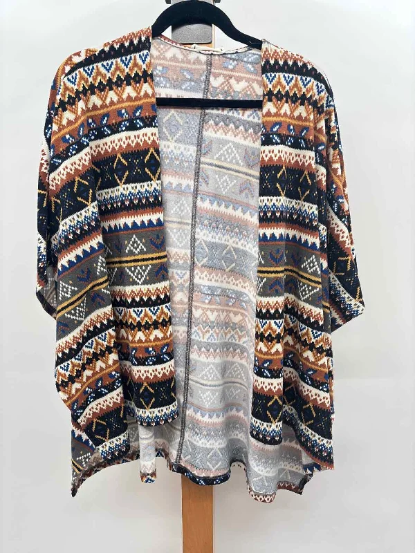 Lush Women's Size One Size Brown Abstract Cardigan