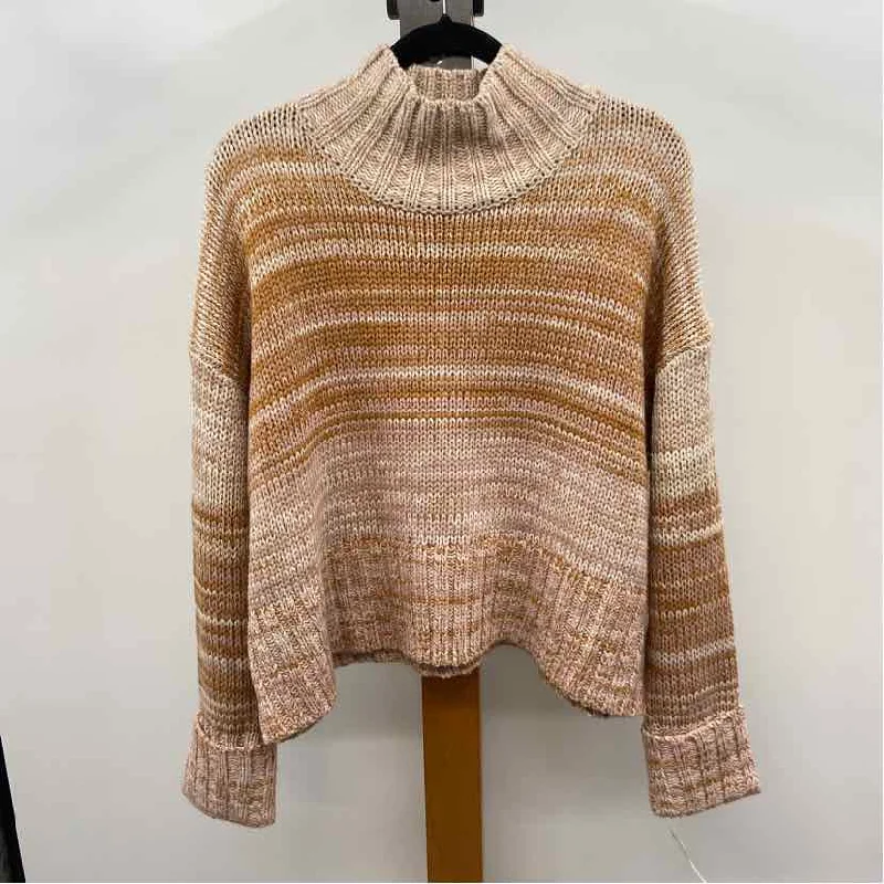 525 Women's Size S Tan Stripe Sweater