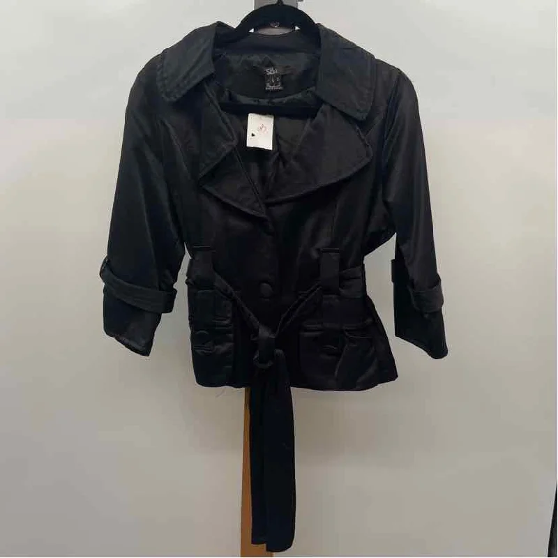 Luii Women's Size S Black Solid Jacket