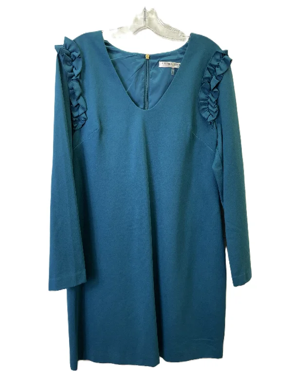 Dress Casual Short By Trina By Trina Turk In Blue, Size: L