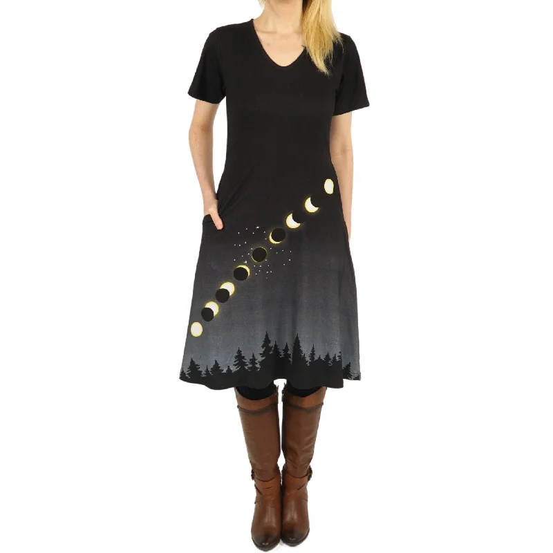 Solar Eclipse A-Line Dress (No Waist Seam)