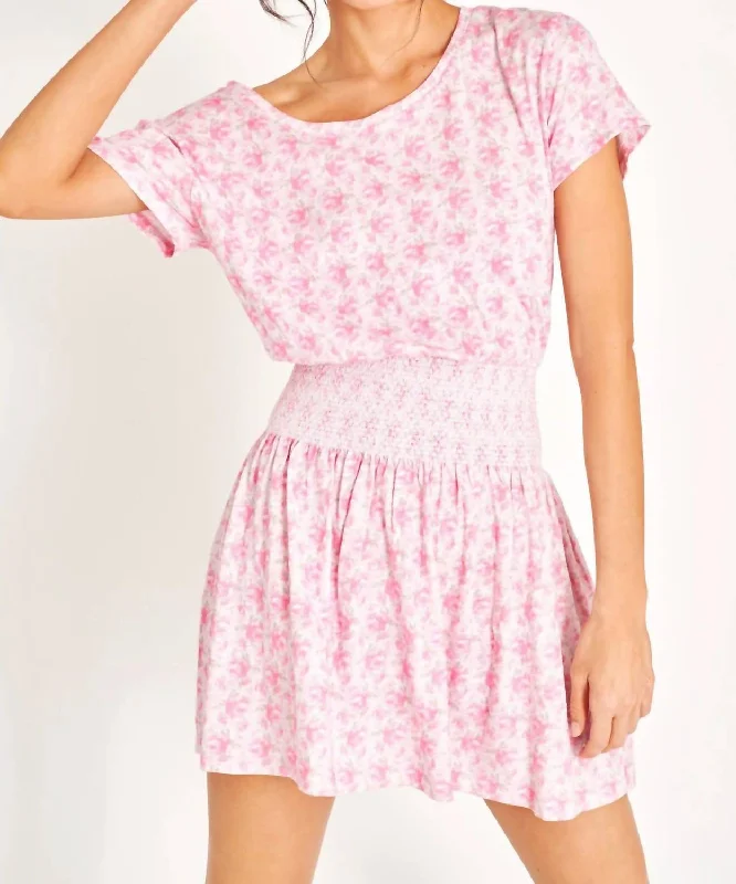 Amore Mini Dress In Rose Patch