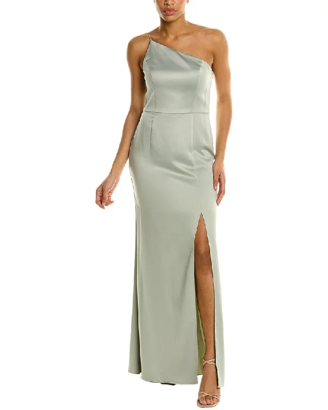 Adrianna Papell Satin Maxi Dress