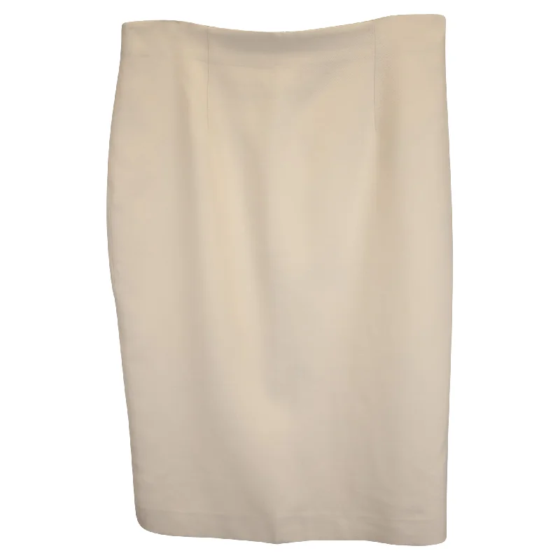 Alexander McQueen Knee-Length Skirt in White Viscose