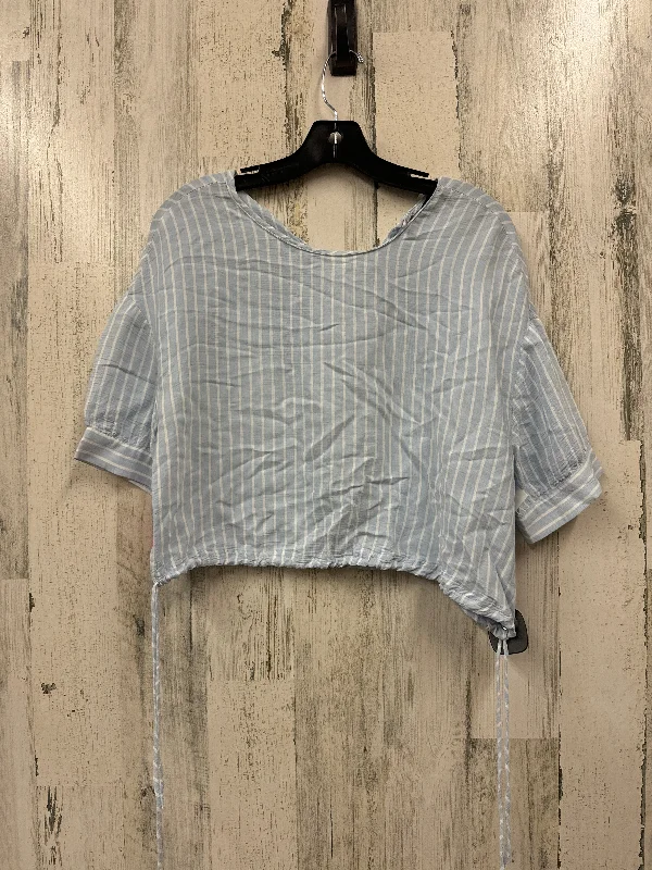 Blue Top Short Sleeve Zara, Size S