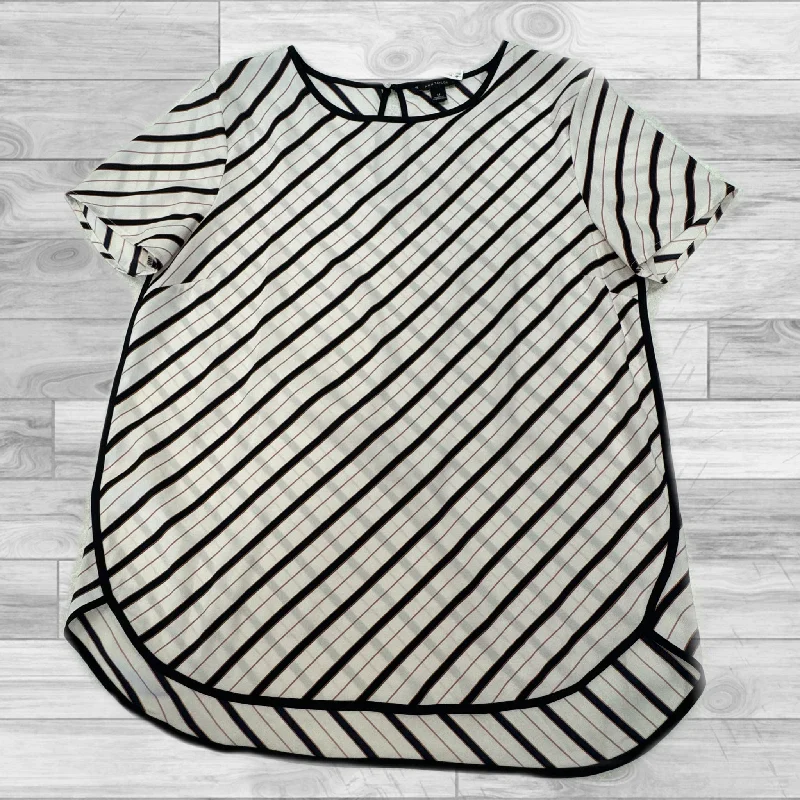 Striped Top Short Sleeve Ann Taylor, Size M