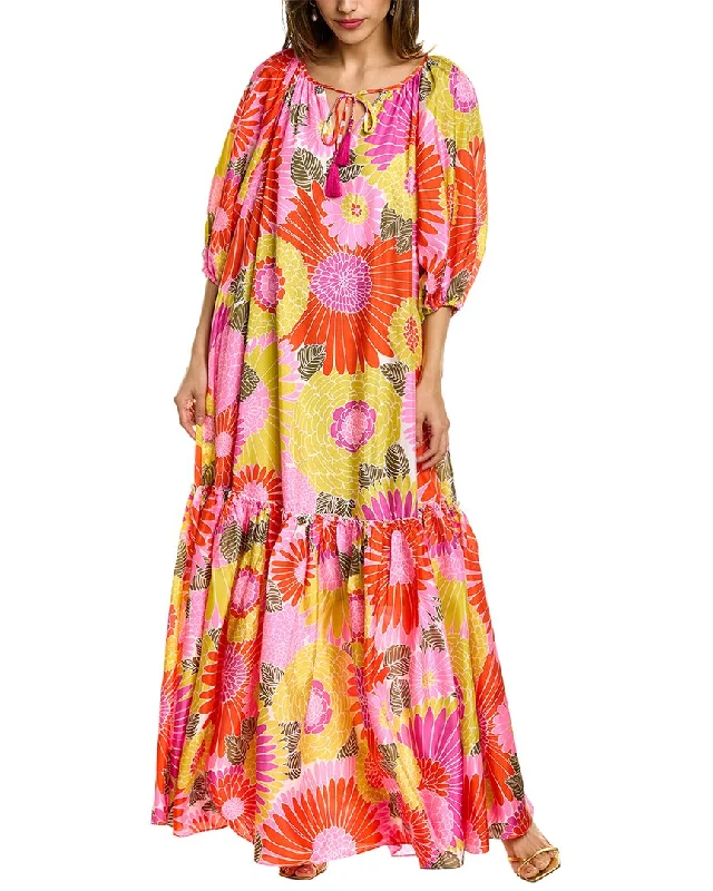 Trina Turk Kaufmann Silk Maxi Dress