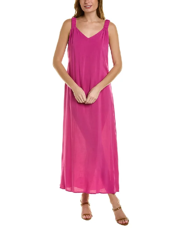 Vince Camuto Ruched Strap Maxi Dress