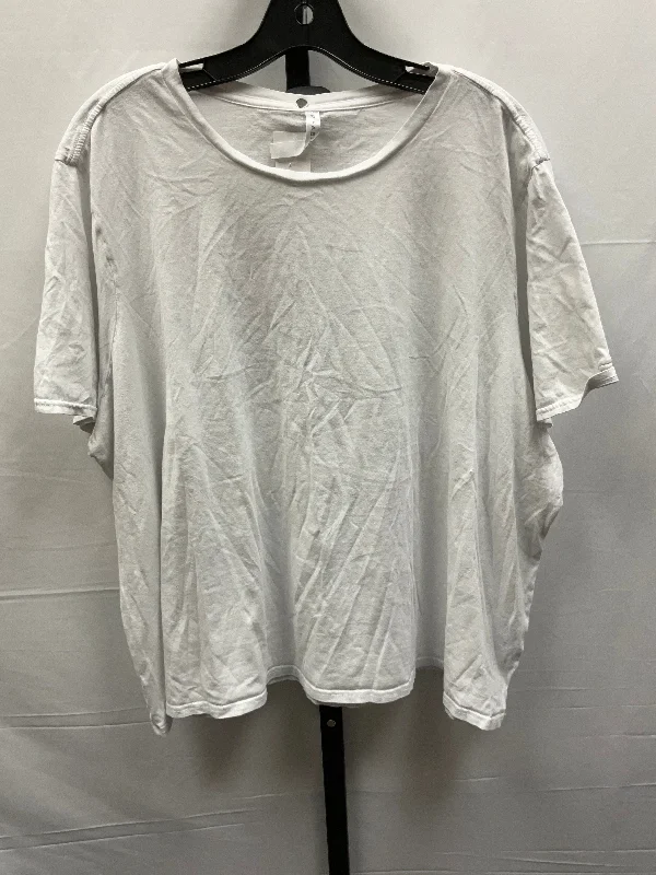 White Top Short Sleeve Basic Fabletics, Size 3x