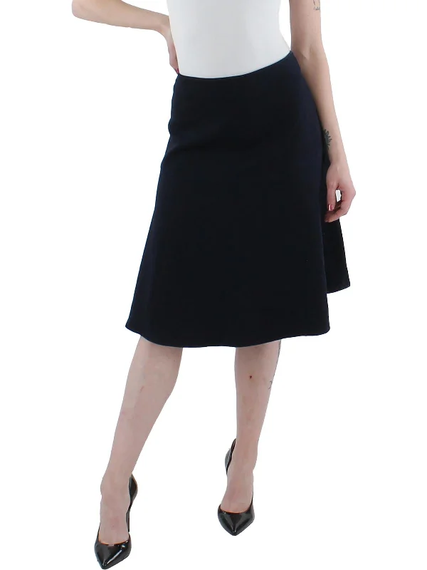 Womens Midi Flared A-Line Skirt