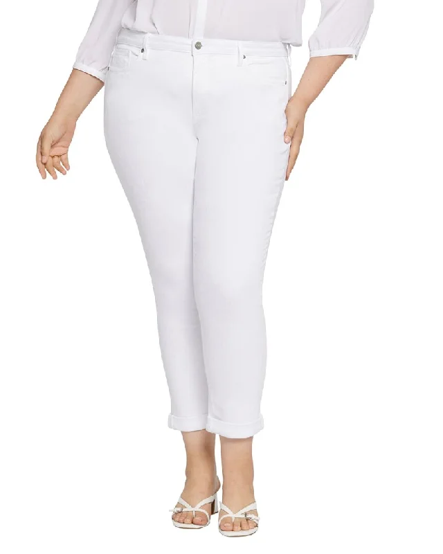 NYDJ Plus Sheri Optic White Relaxed Jean