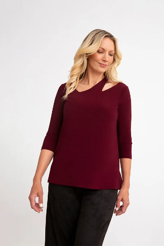 Cutting Edge Top | Pomegranate