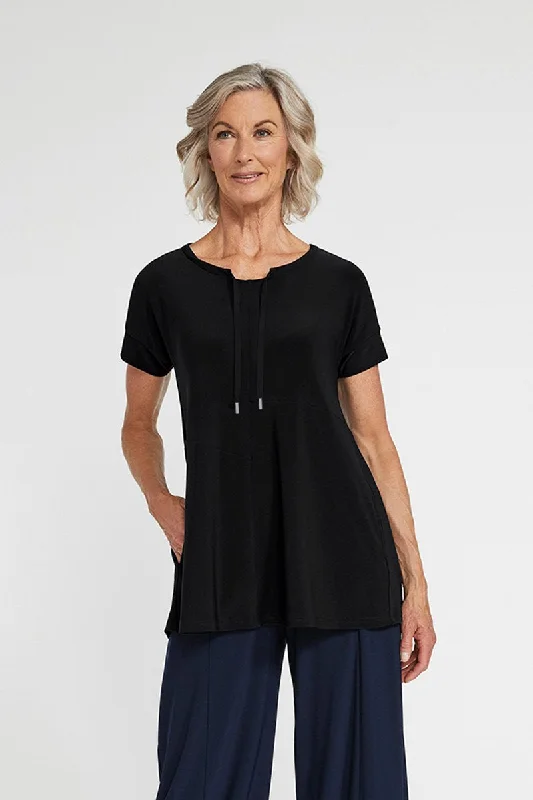 Tie Neck Top | Black