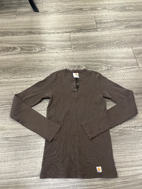 Top Long Sleeve Basic By Carhartt In Brown, Size: Xs