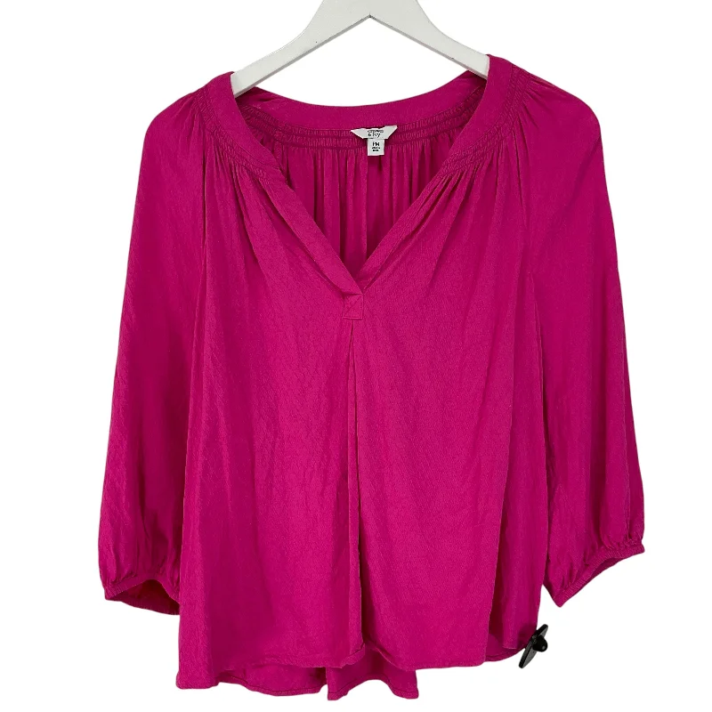 Top Long Sleeve By Crown And Ivy In Pink, Size: Mp