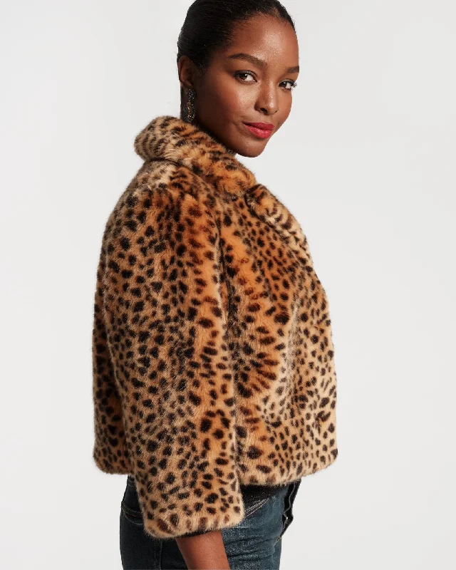 Erika Jacket Faux Fur Leopard