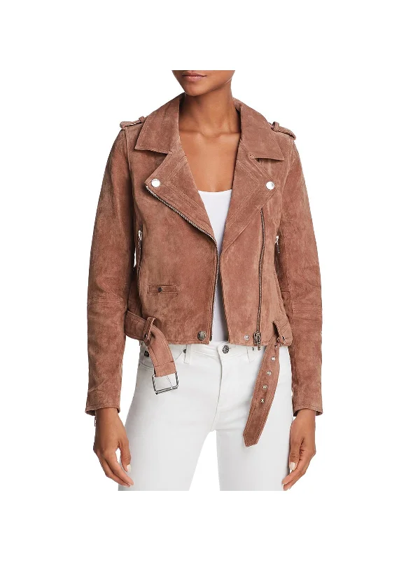 Morning After Womens Suede Fall Motorcycle Jacket