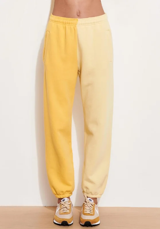 Color Block Sweatpants In Chamomille/buttercup