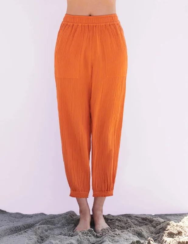 Easy Pocket Pant In Poppy