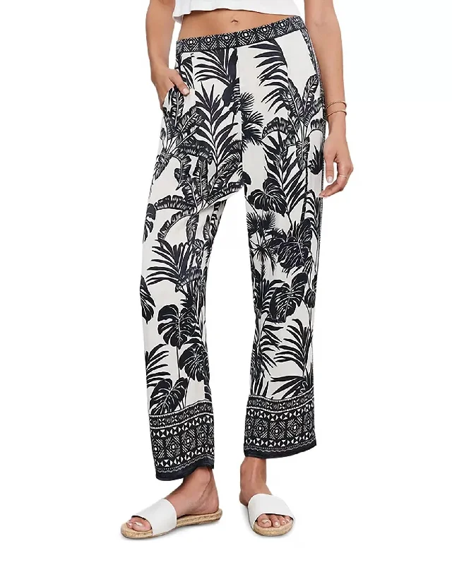 Iris Printed Pant In Black