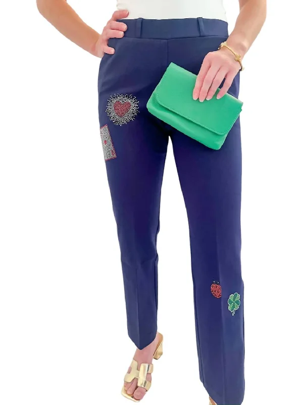 Lady Luck Trouser Pants In Navy