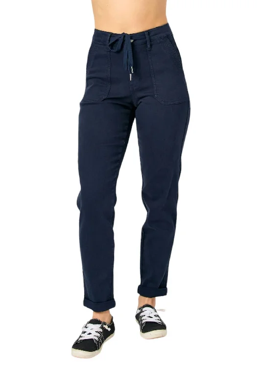 Now Denim Jogger In Navy