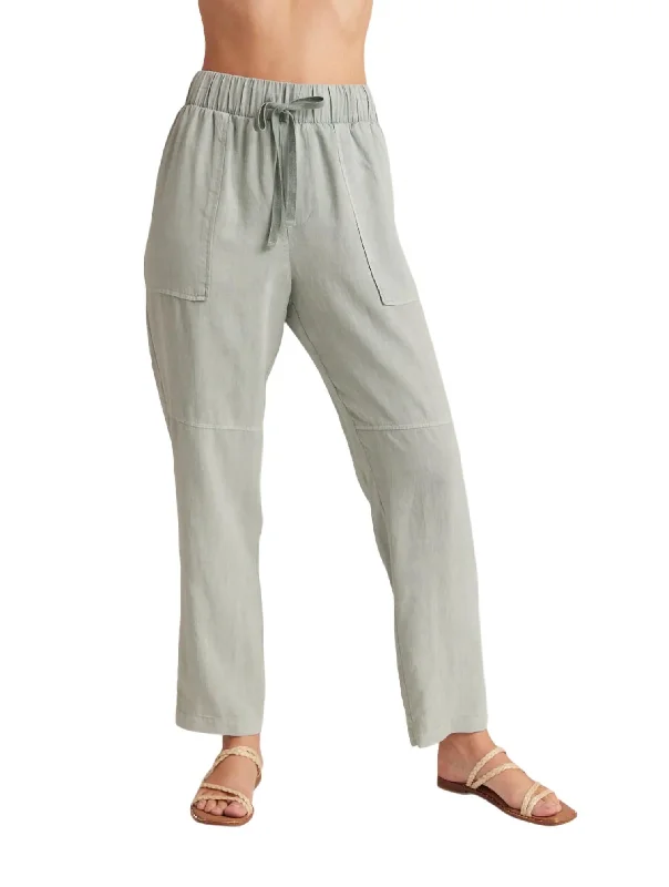 Utility Tie Waist Trouser In Oasis Green