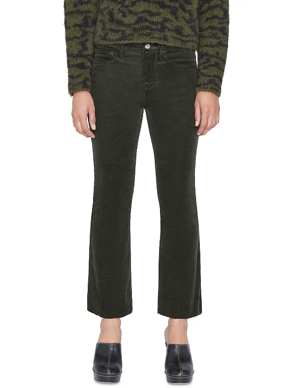 Womens Corduroy Raw Hem Bootcut Pants