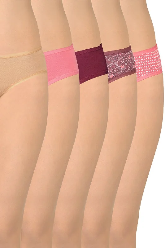 Assorted Mid Rise Bikini (Pack of 5)