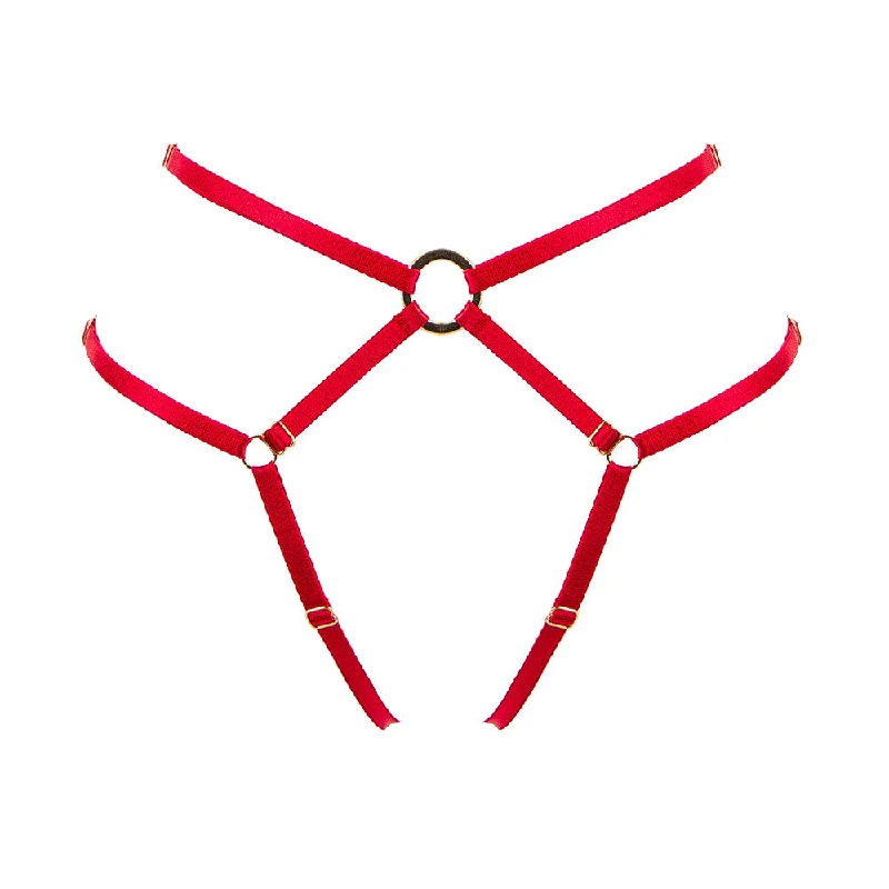 Bon Bondage Harness Thong Slim ruby