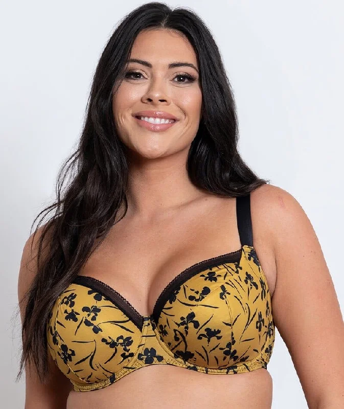 Curvy Kate Artisan Balcony Bra - Ochre/Black Yellow