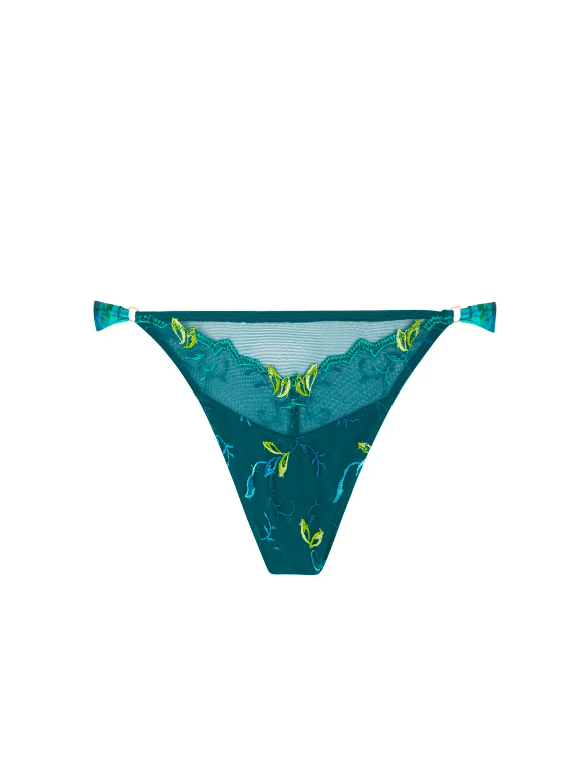 Lise Charmel Grace Aquatique Sexy Thong Floral Aqua