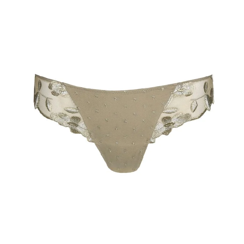 Marie Jo Agnes Thong Golden Olive