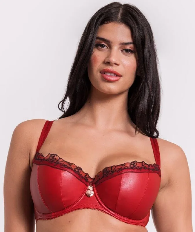 Scantilly Key to My Heart Padded Half Cup Bra - Rouge