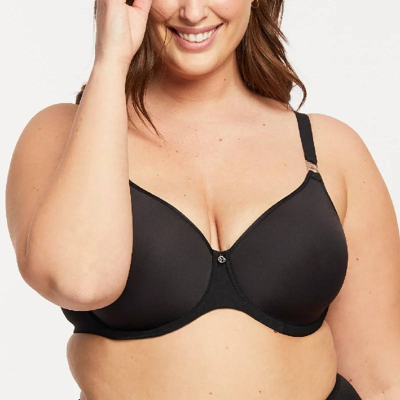 Spacer T-Shirt Bra In Black - Montelle