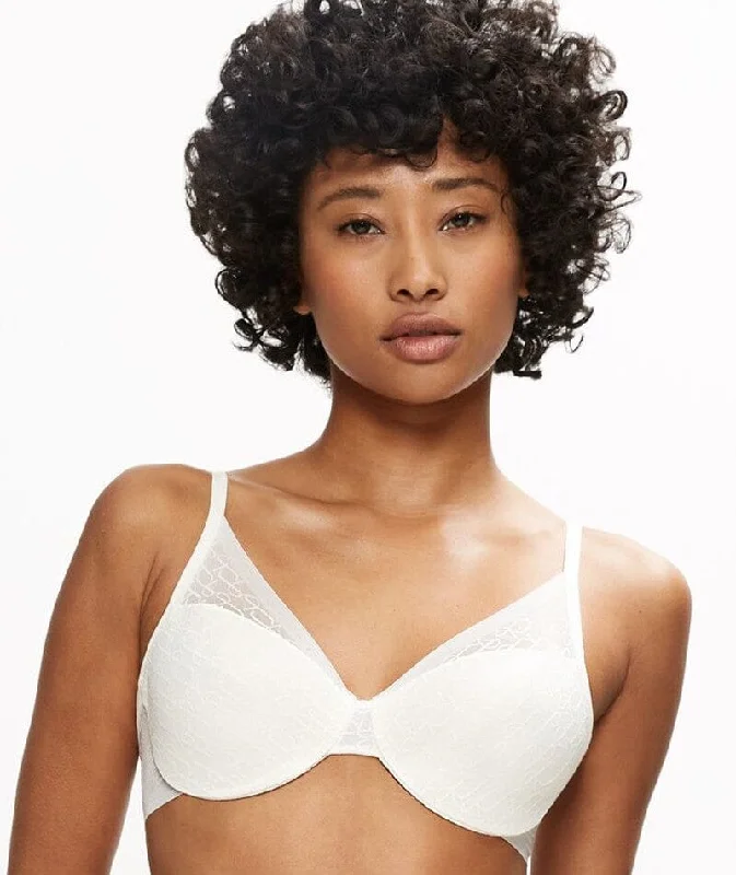 Triumph Signature Sheer Underwired Padded Half Cup Bra - Ecru White