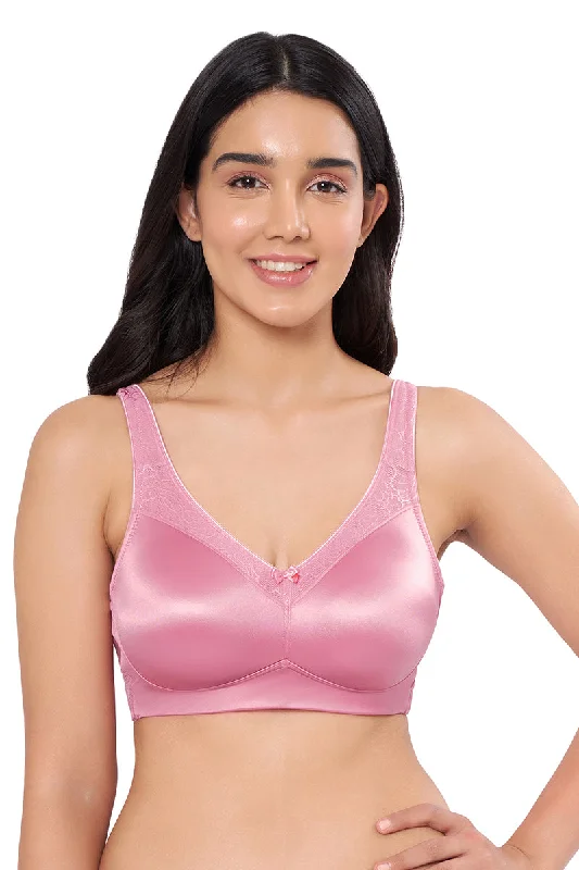 Elegant Support Non-padded & Non-wired Bra  - Wild Rose