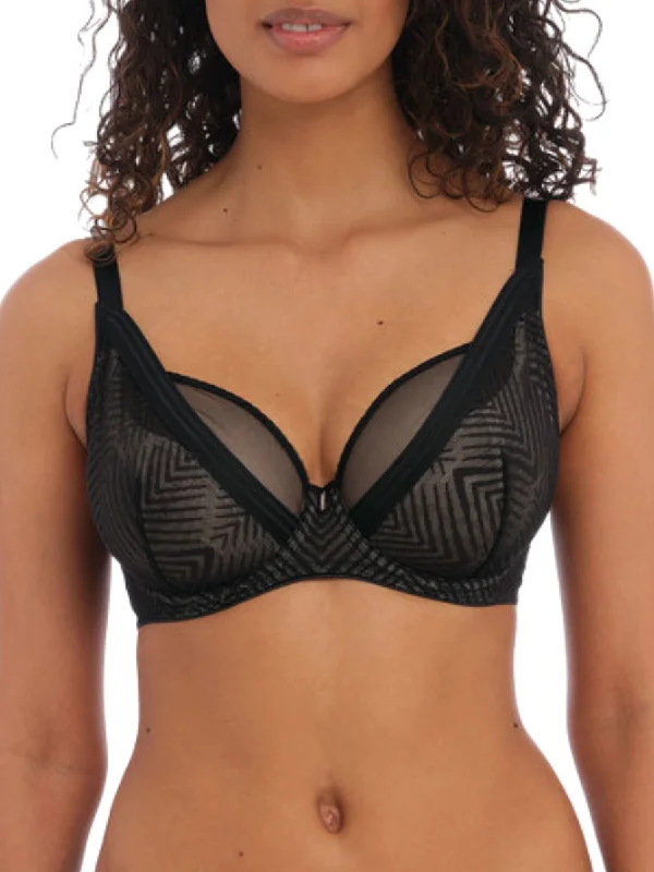 Tailored High Apex Plunge Bra - Black