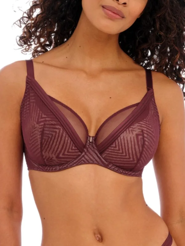 Tailored High Apex Plunge Bra - Dark Cherry