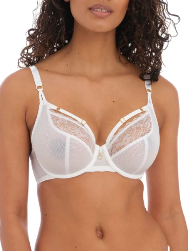 Temptress Plunge Bra - White