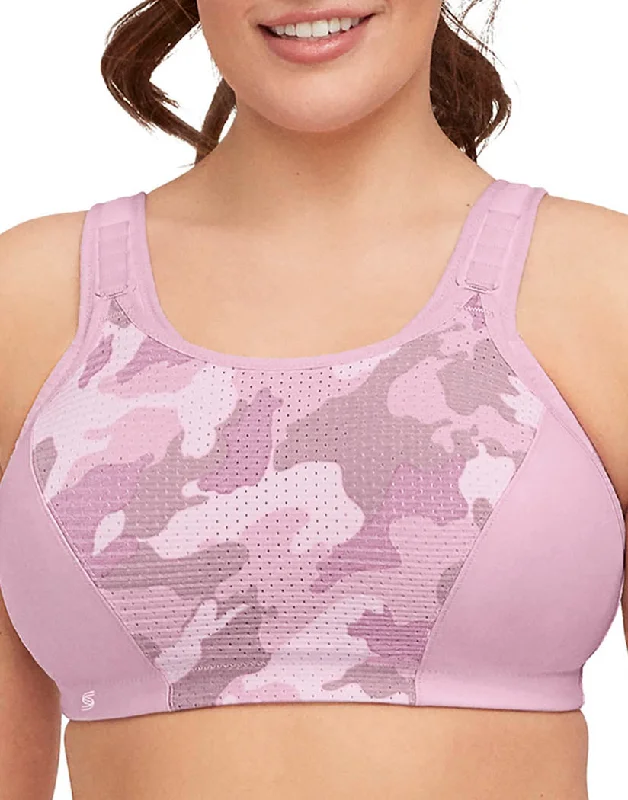 Glamorise Sport Total Control Custom Support Bra Pink Camo 1166