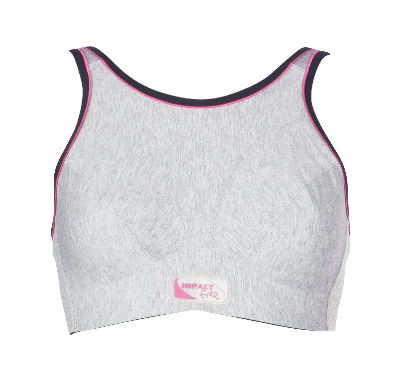 Grey cotton sports bra